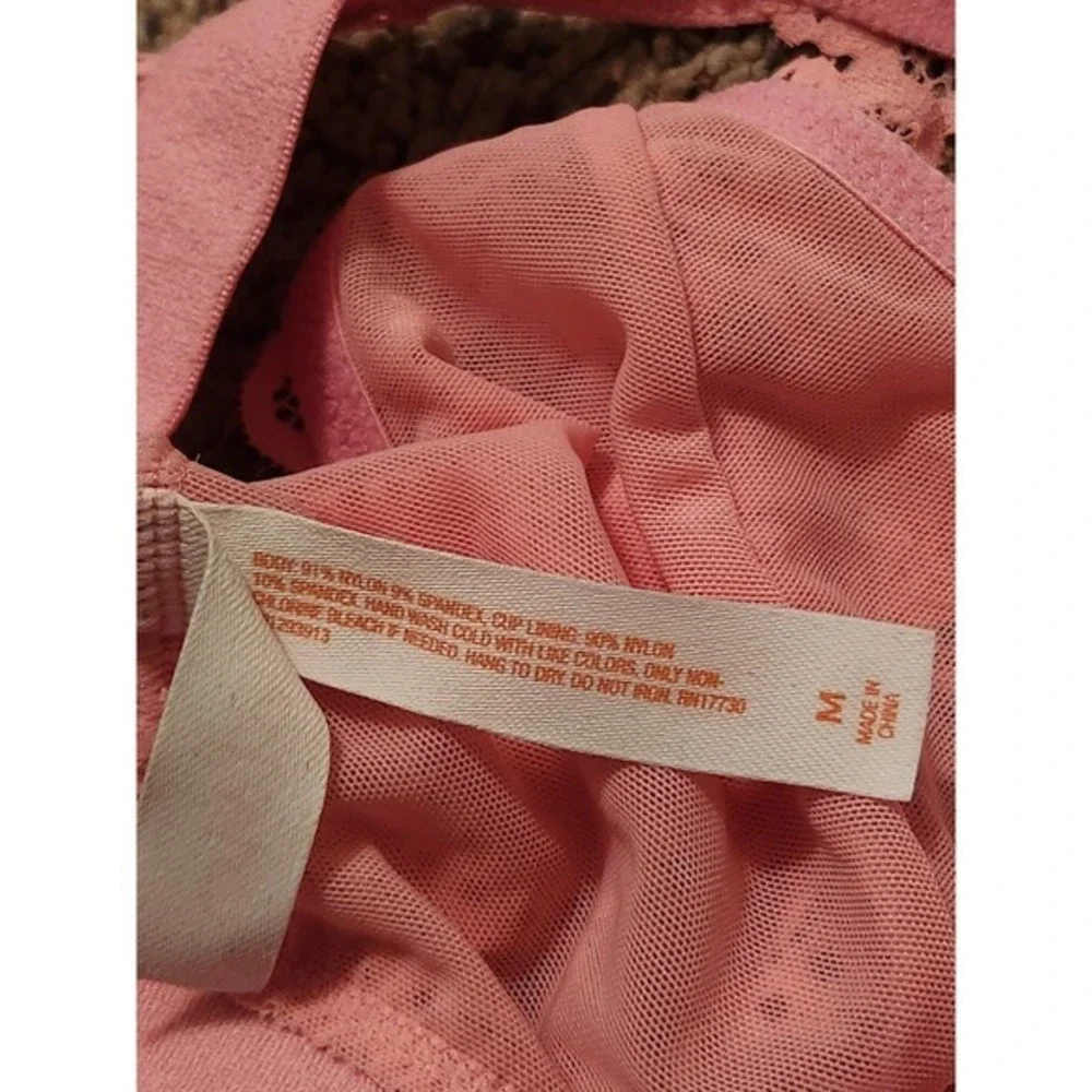 Colsie Pink Lace Triangle Bralette Women's/Girls Size M Medium NWT - Picture 6 of 6